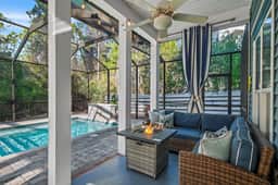 Outdoor Oasis! Heated Pool - 1/2 Mi to the Beach - Golf Cart!